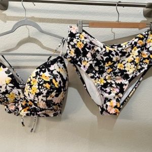 Black and multi color bikini set (14W-16W)